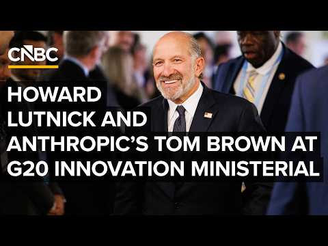 YouTube thumbnail — Tom Brown (Anthropic) at the G20 Innovation Ministerial
